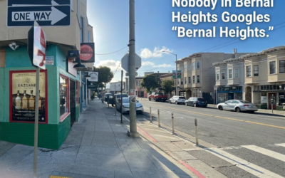 Nobody in Bernal Heights Googles “Bernal Heights.”